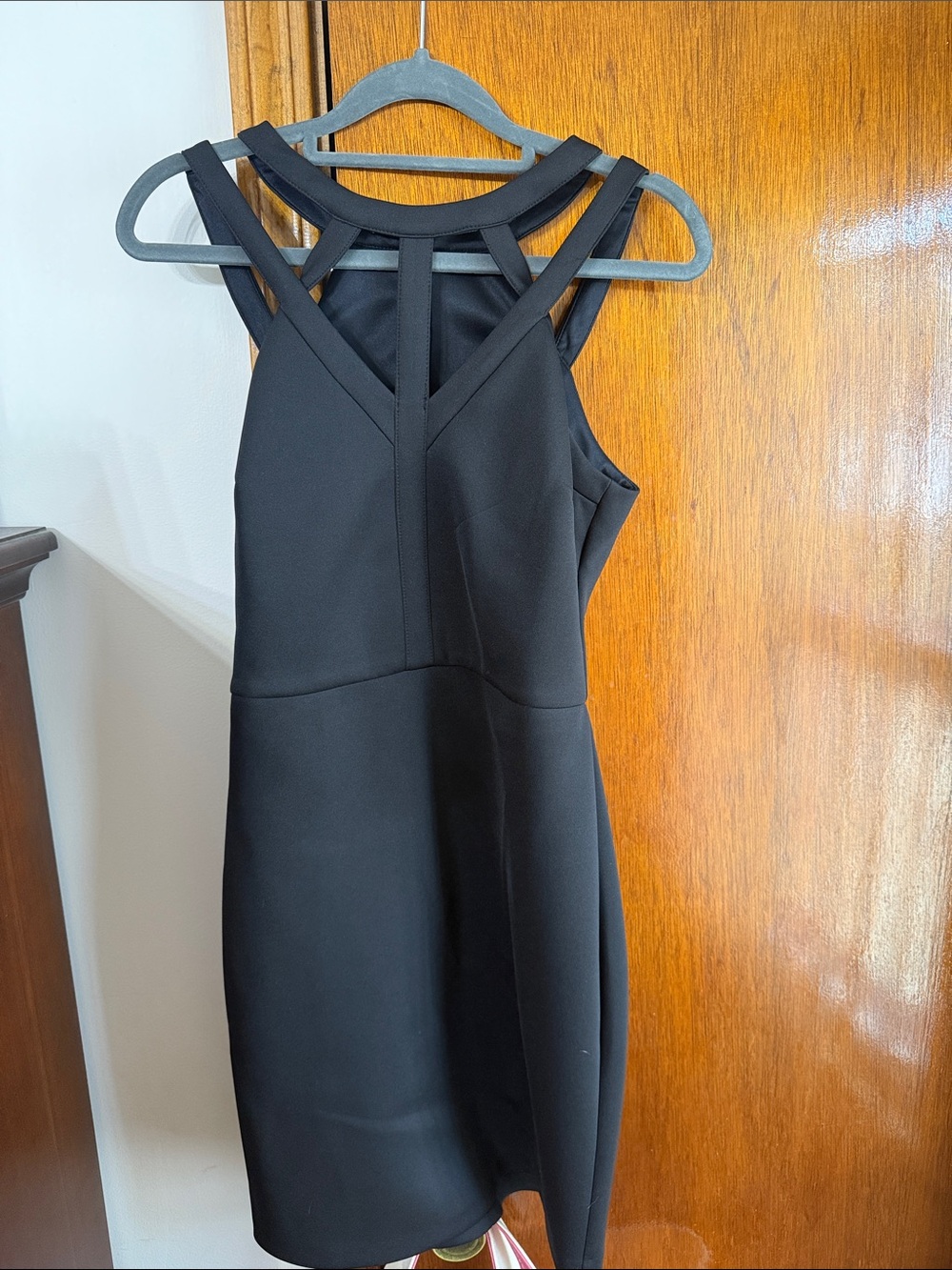 Guess Black Strappy Mini Dress